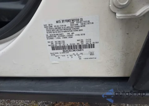 2021 Ford Ecosport Se from USA, damaged, VIN MAJ6S3GL3MC436874